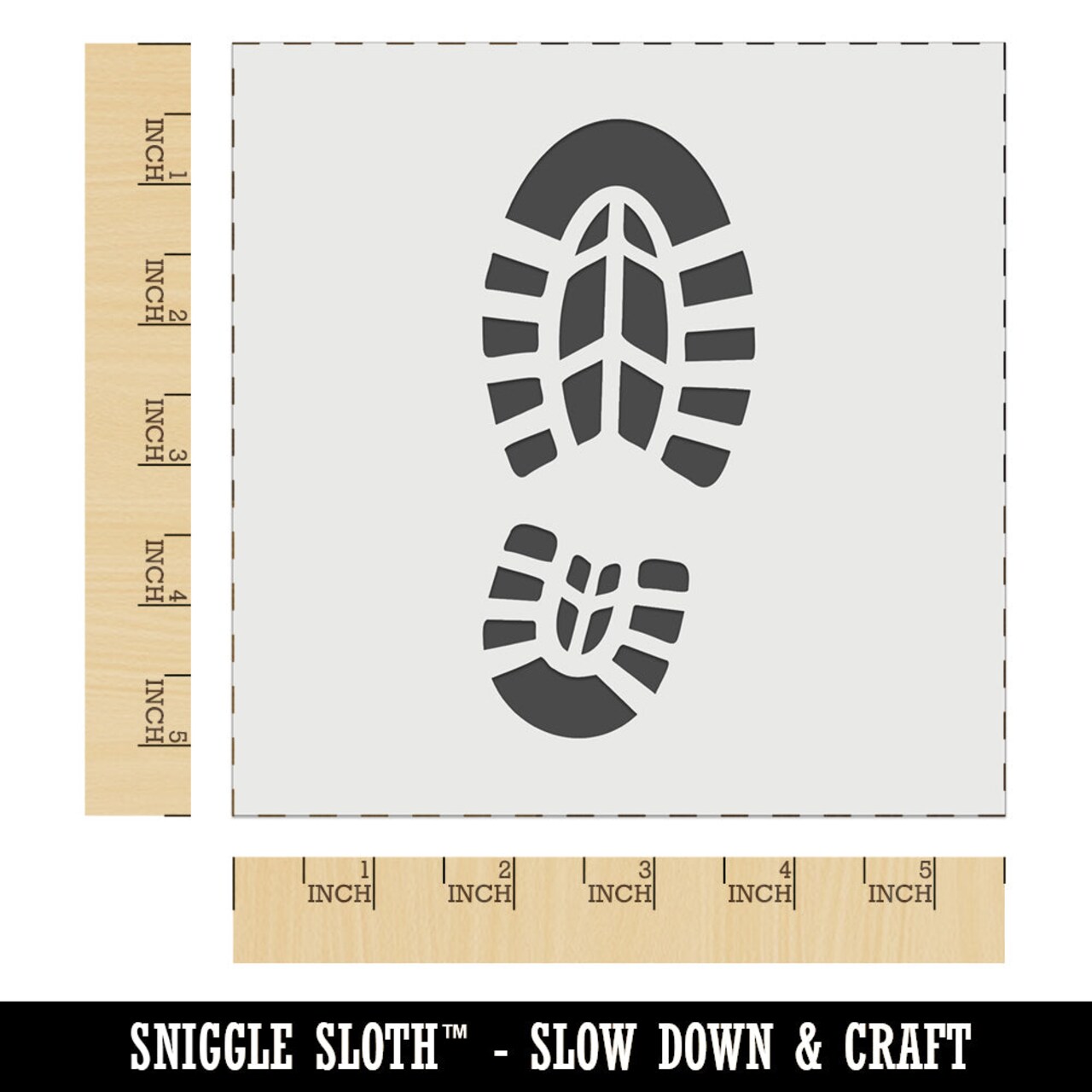 Shoe Print Boot Wall Cookie DIY Craft Reusable Stencil